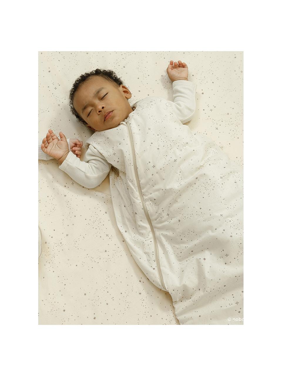 Baby-Schlafsack Cocoon aus Bio-Baumwolle, Bezug: 100 % Bio-Baumwolle, GOTS, Off White, Greige, B 50 x L 90 cm