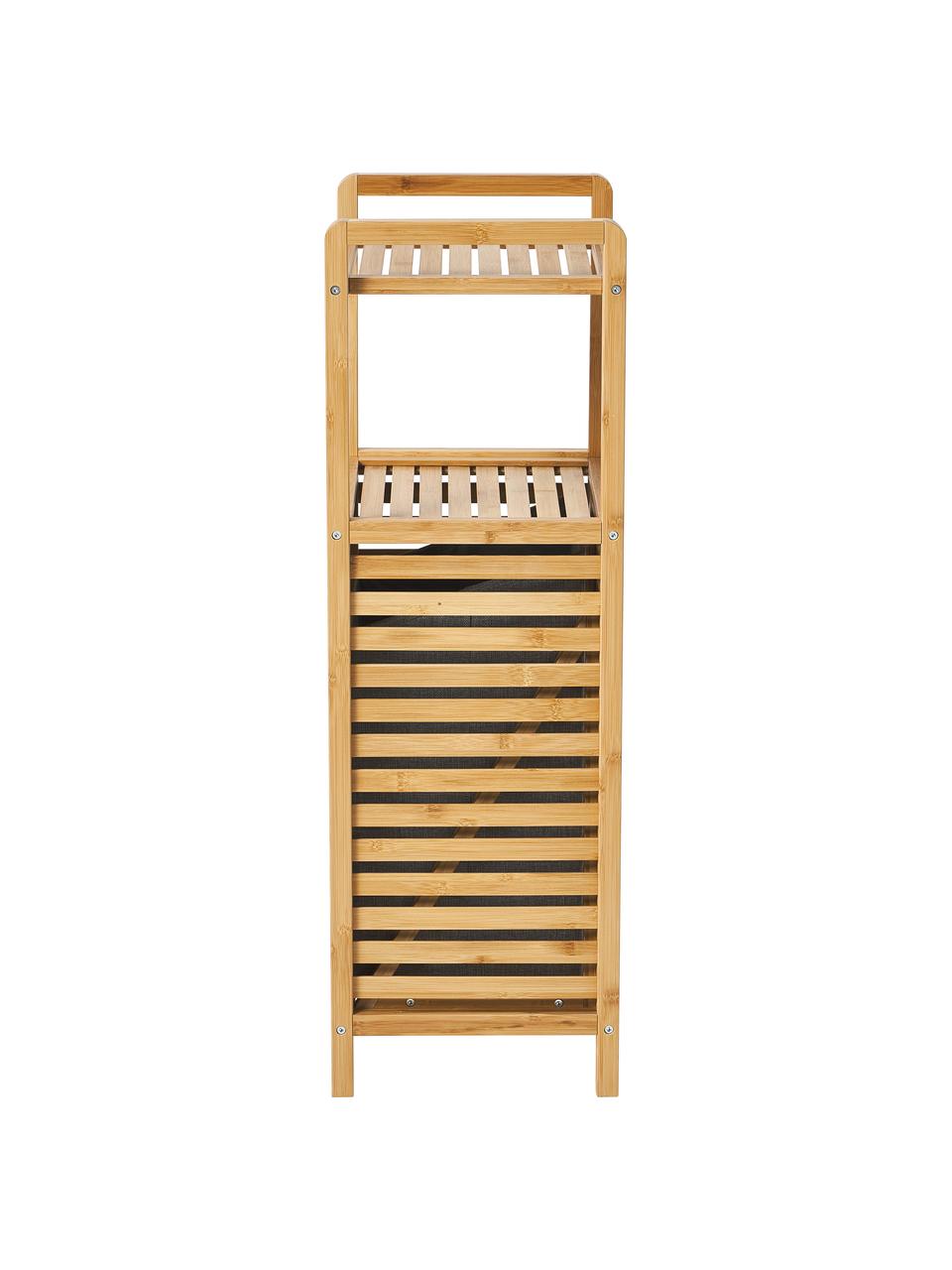 Badkamerrek Kit met wasmand, Frame: bamboehout, FSC-gecertifi, Licht hout, B 40 x H 95 cm