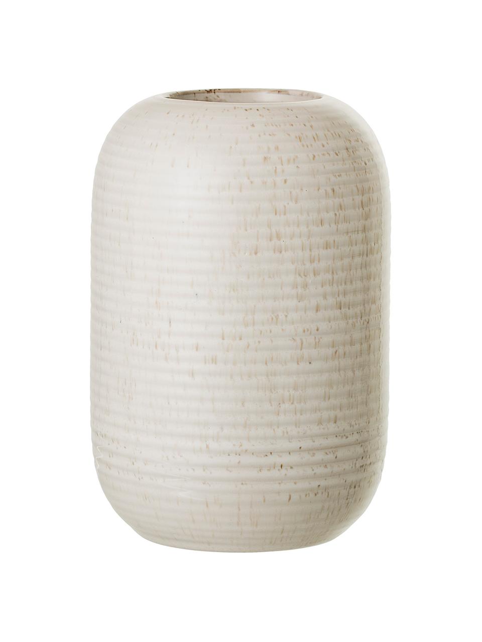 Béžová váza z kmeniny Aya, Kamenina, Béžová, Ø 11 cm, V 17 cm