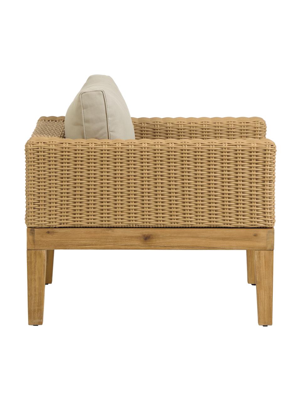 Garten-Loungesessel Giana, Füße: Akazienholz, Hellbraun, B 80 x T 80 cm