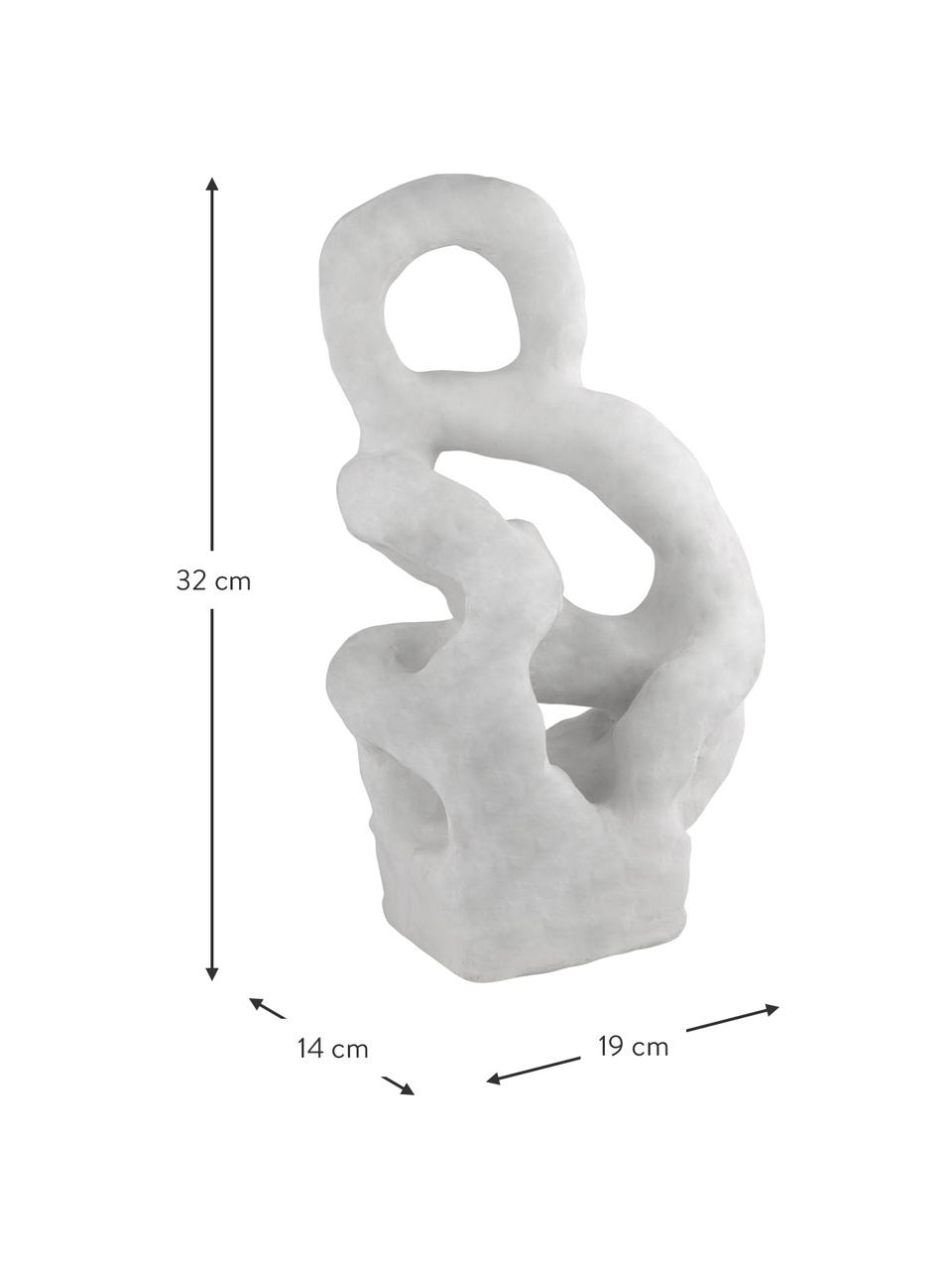 Deko-Objekt Wigi aus Stein in Weiß, Stein, Gebrochenes Weiß, B 19 x H 32 cm