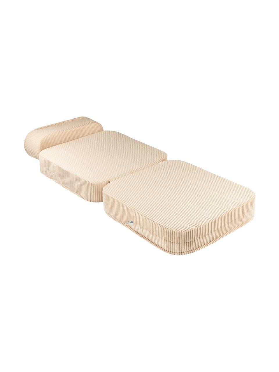 Dětské rozkládací křeslo z manšestru Sugar, Béžová, Š 70 cm, V 40 cm