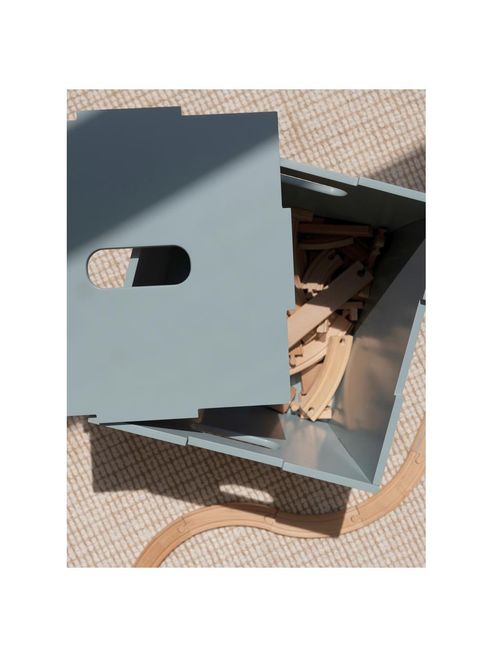 Caja de madera Cube, Madera de abedul pintada

Este producto está hecho de madera de origen sostenible y con certificación FSC®., Verde salvia, An 36 x F 36 cm