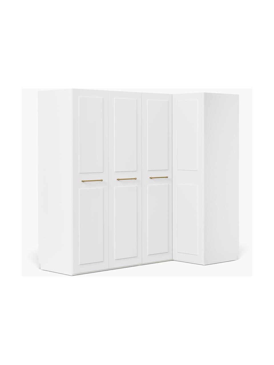 Armoire d'angle modulaire Charlotte, larg. 215 cm, plusieurs variantes, Blanc, Basic Interior : larg. 215 x haut. 200 cm, avec module d'angle