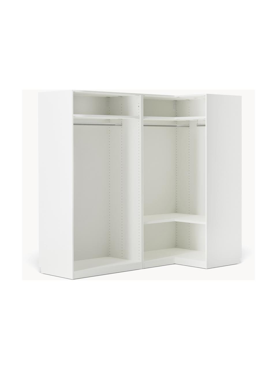 Armoire d'angle modulaire Charlotte, larg. 215 cm, plusieurs variantes, Blanc, Basic Interior : larg. 215 x haut. 200 cm, avec module d'angle