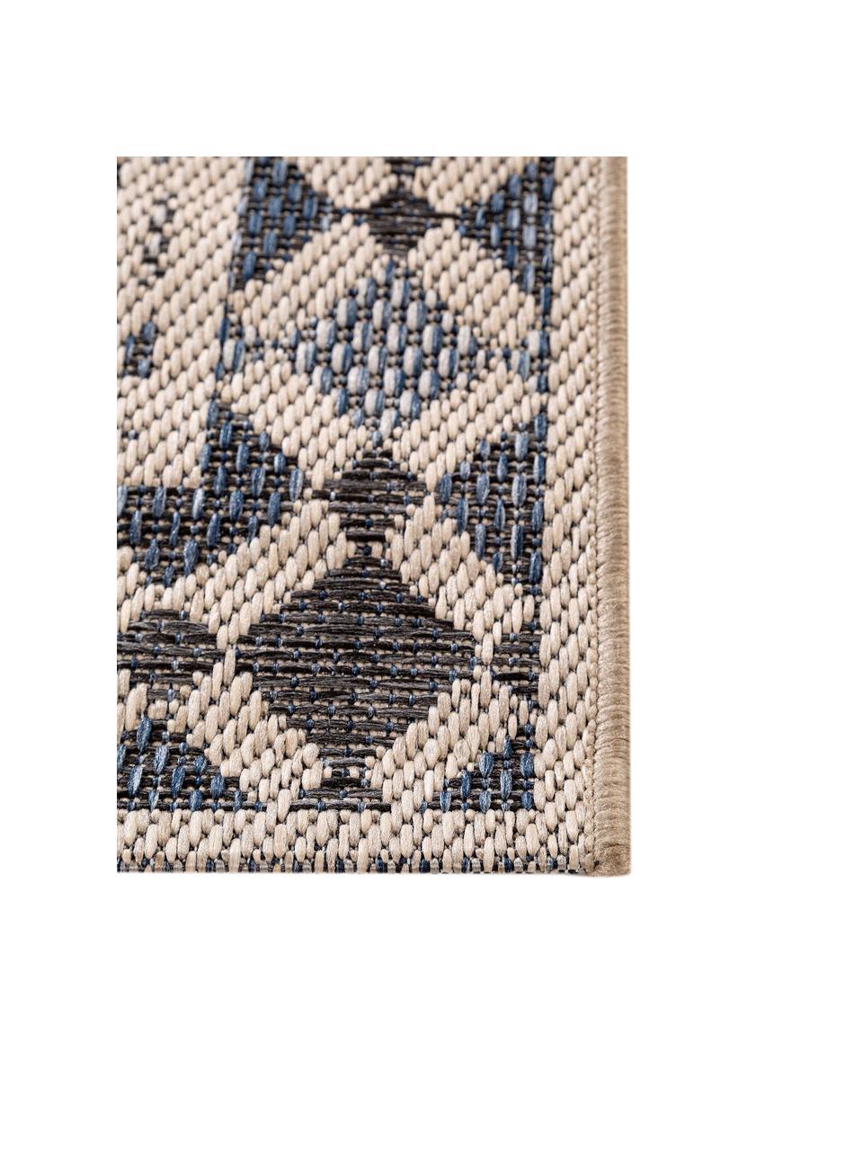 Alfombra de interior/exterior River, 100% polipropileno, Beige, tonos grises, An 100 x L 150 cm (Tamaño XS)