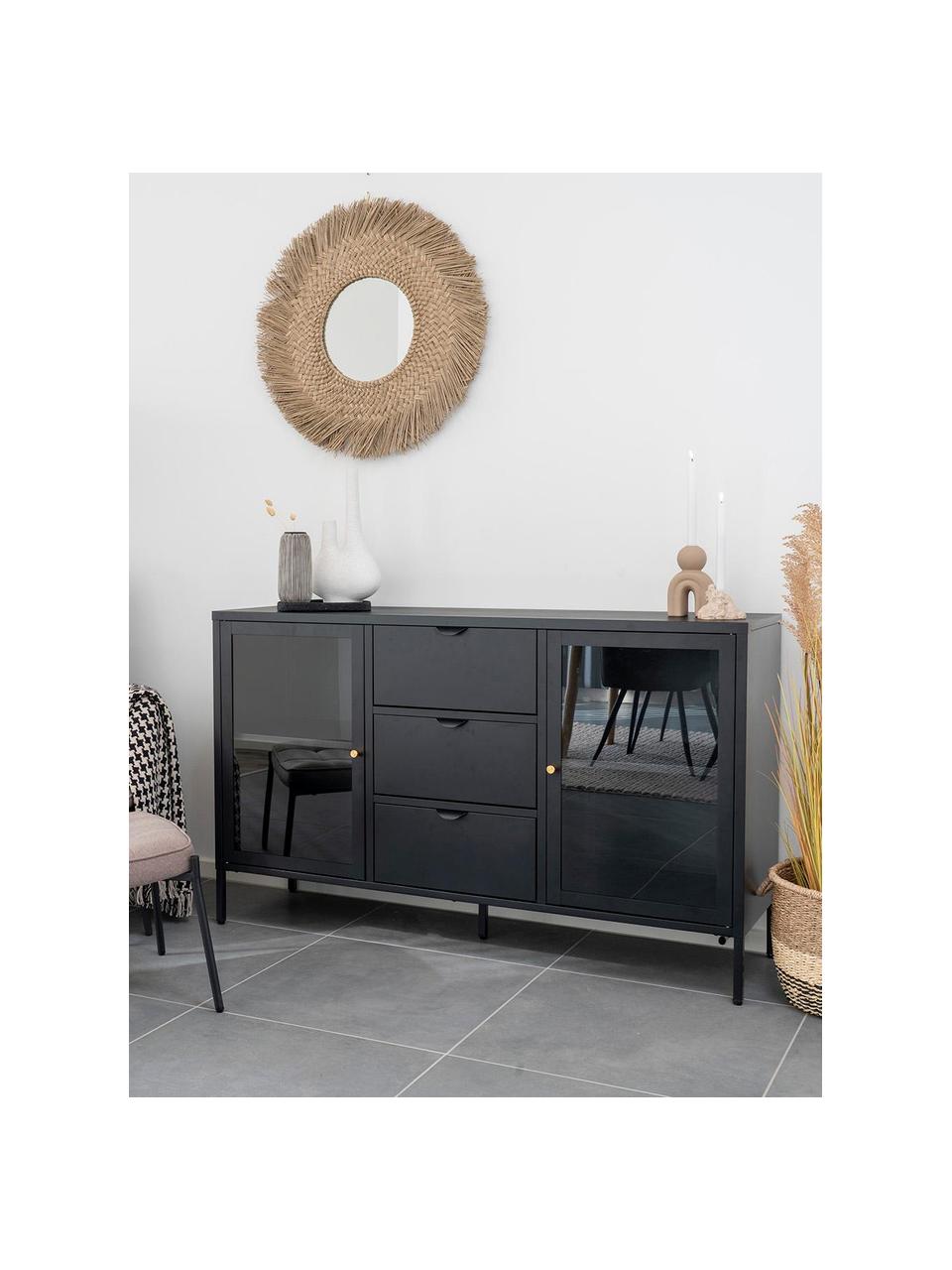 Enfilade Dalby, Noir, larg. 140 x haut. 85 cm