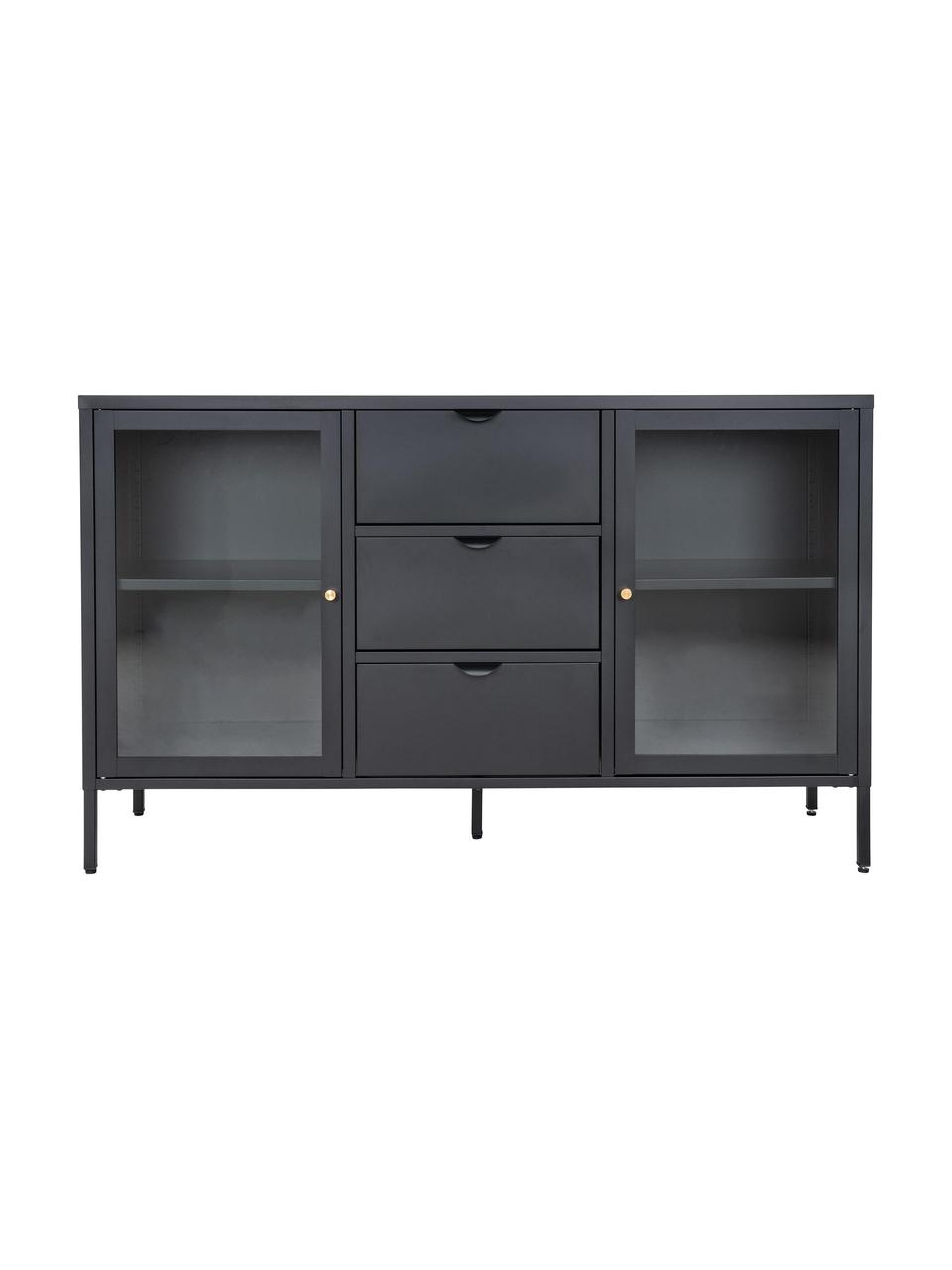 Enfilade Dalby, Noir, larg. 140 x haut. 85 cm
