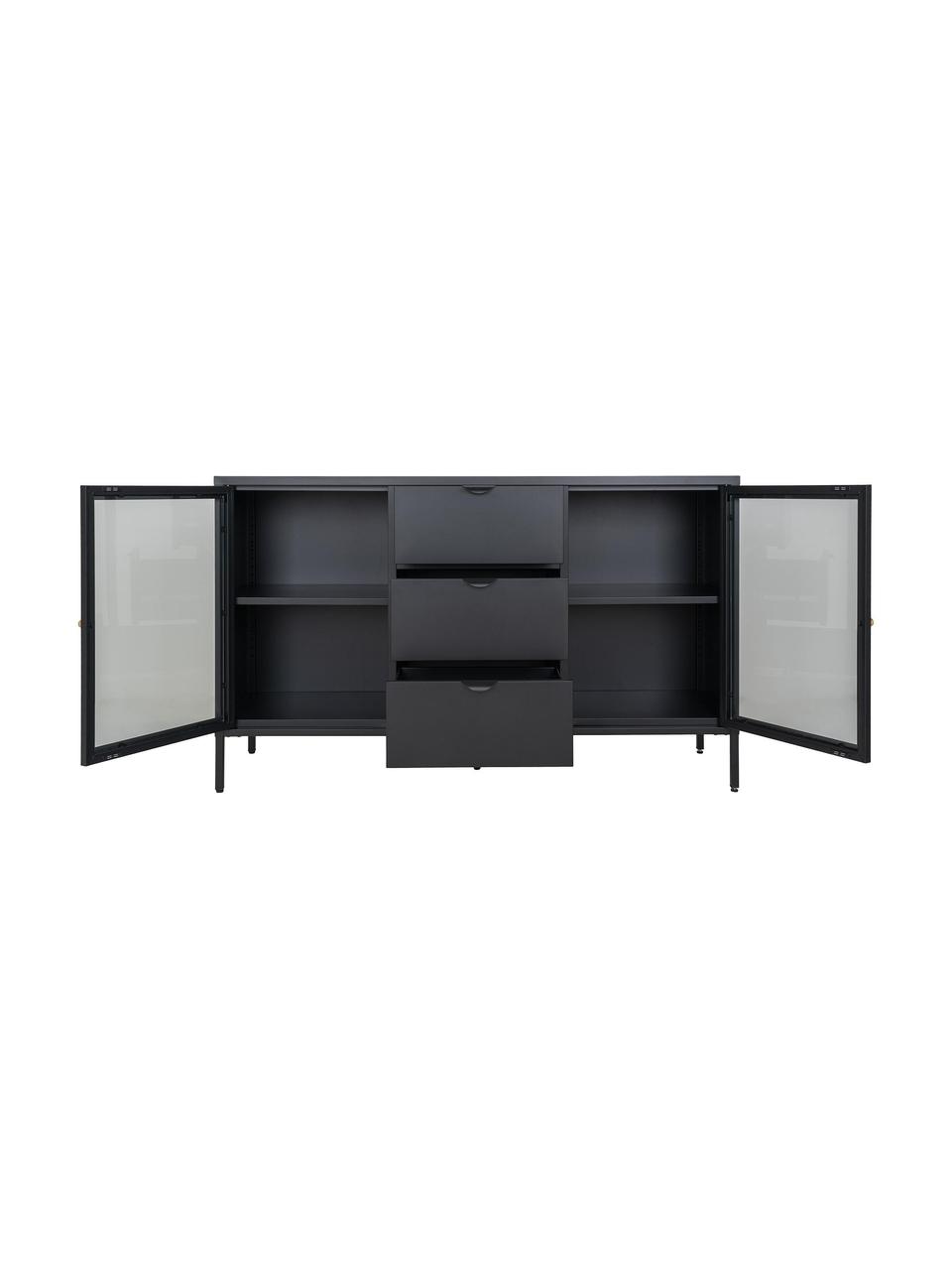Enfilade Dalby, Noir, larg. 140 x haut. 85 cm