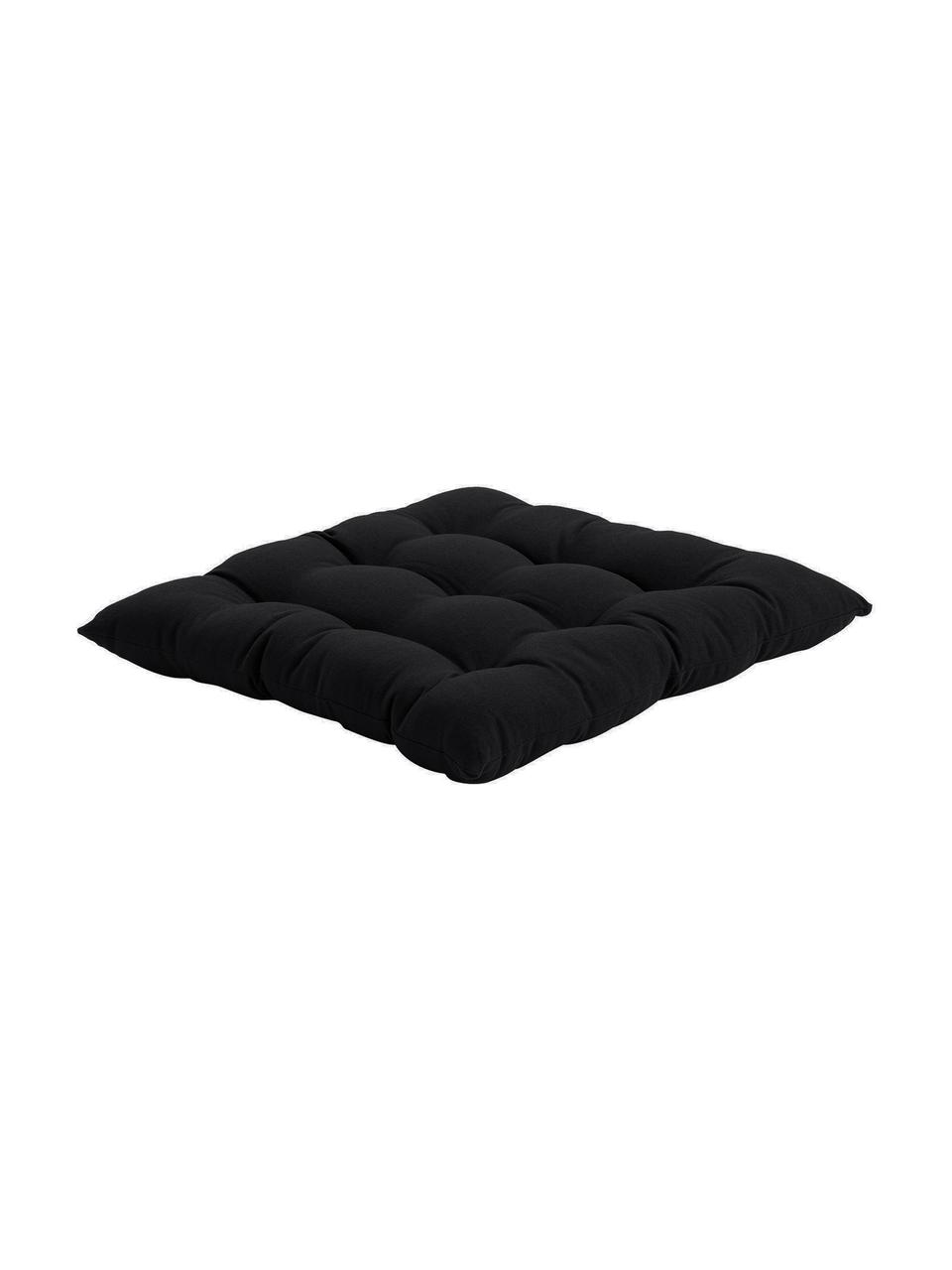 Baumwoll-Sitzkissen Ava, 2 Stück, Bezug: 100 % Baumwolle, Schwarz, B 40 x L 40 cm