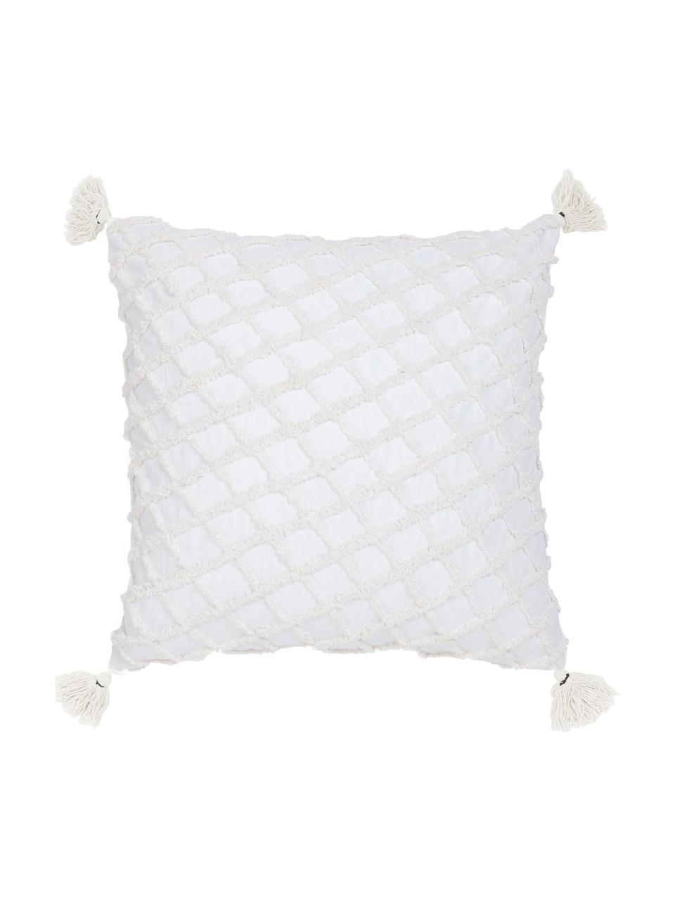 Housse de coussin 45x45 blanc Royal, Coton, Blanc, larg. 45 x long. 45 cm