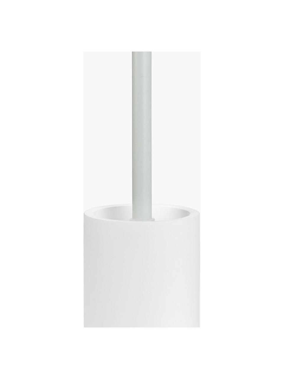 Toilettenbürste Archway, Behälter: Polyresin, Griff: Metall, Weiss, Ø 10 x H 41 cm