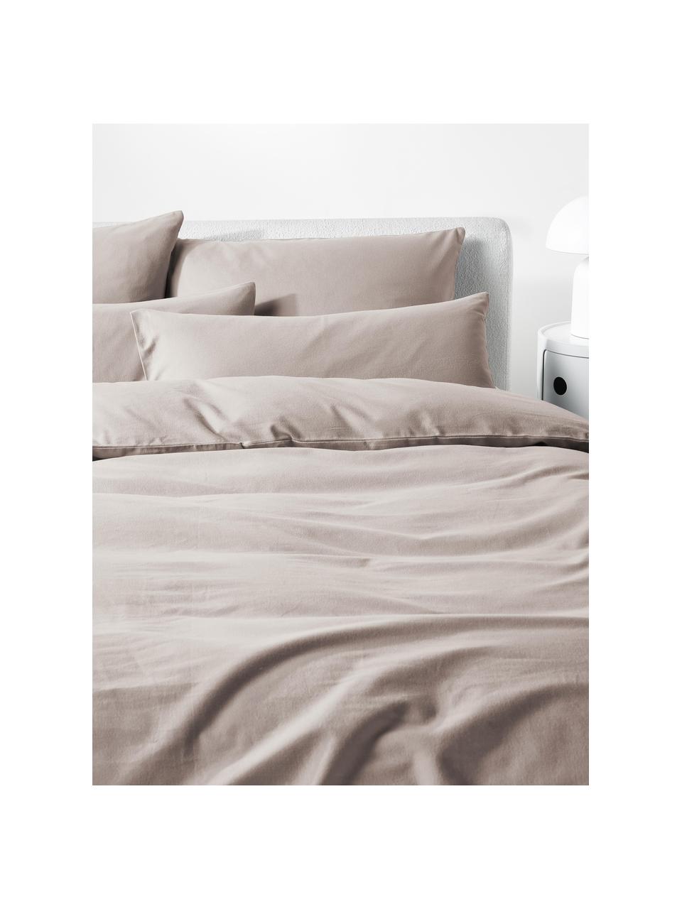 Flanell-Bettdeckenbezug Biba, Webart: Flanell Flanell ist ein k, Beige, B 135 x L 200 cm