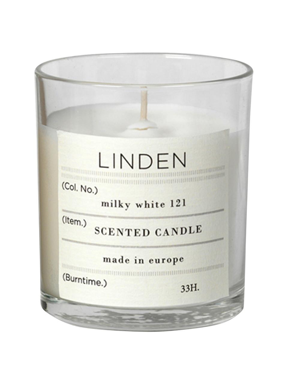 Candela profumata Linden (fiore di tiglio), Cera di soia naturale, vetro, Fiore di tiglio, Ø 8 x Alt. 8 cm