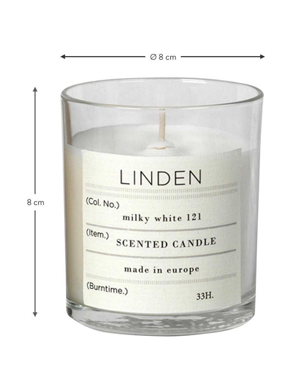 Vela perfumada Linden (tila), Cera de soja natural, vidrio, Flor de tila, Ø 8 x Al 8 cm