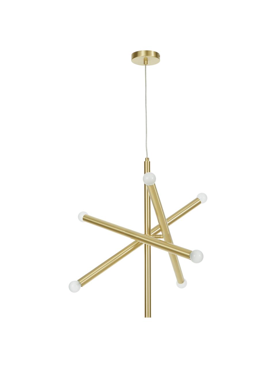Dizajnová závesná lampa Sticks, Mosadzné odtiene, Ø 60 cm