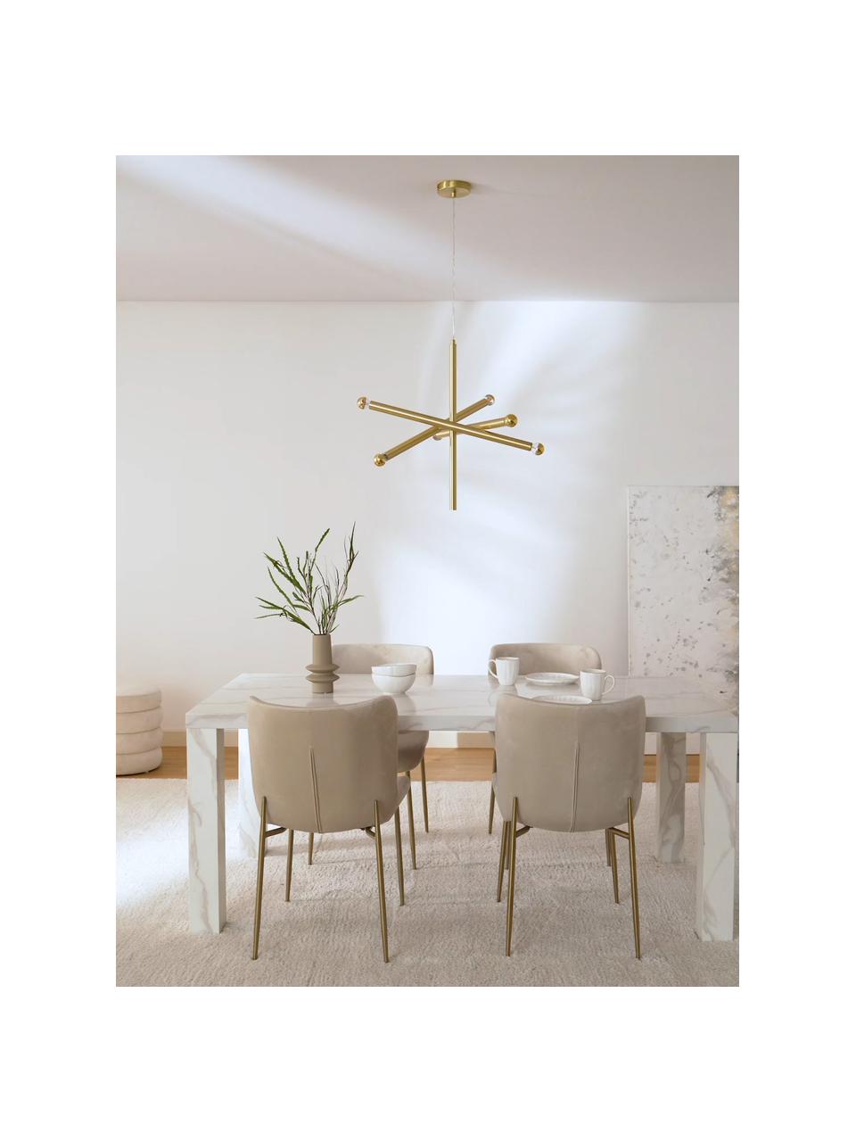 Lampada a sospensione di design Sticks, Baldacchino: metallo spazzolato, Ottonato, Ø 60