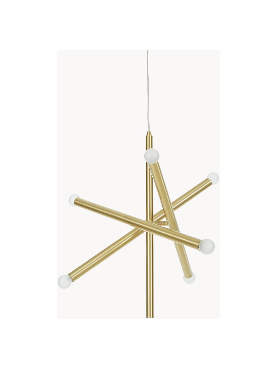Dizajnová závesná lampa Sticks, Mosadzné odtiene, Ø 60 cm