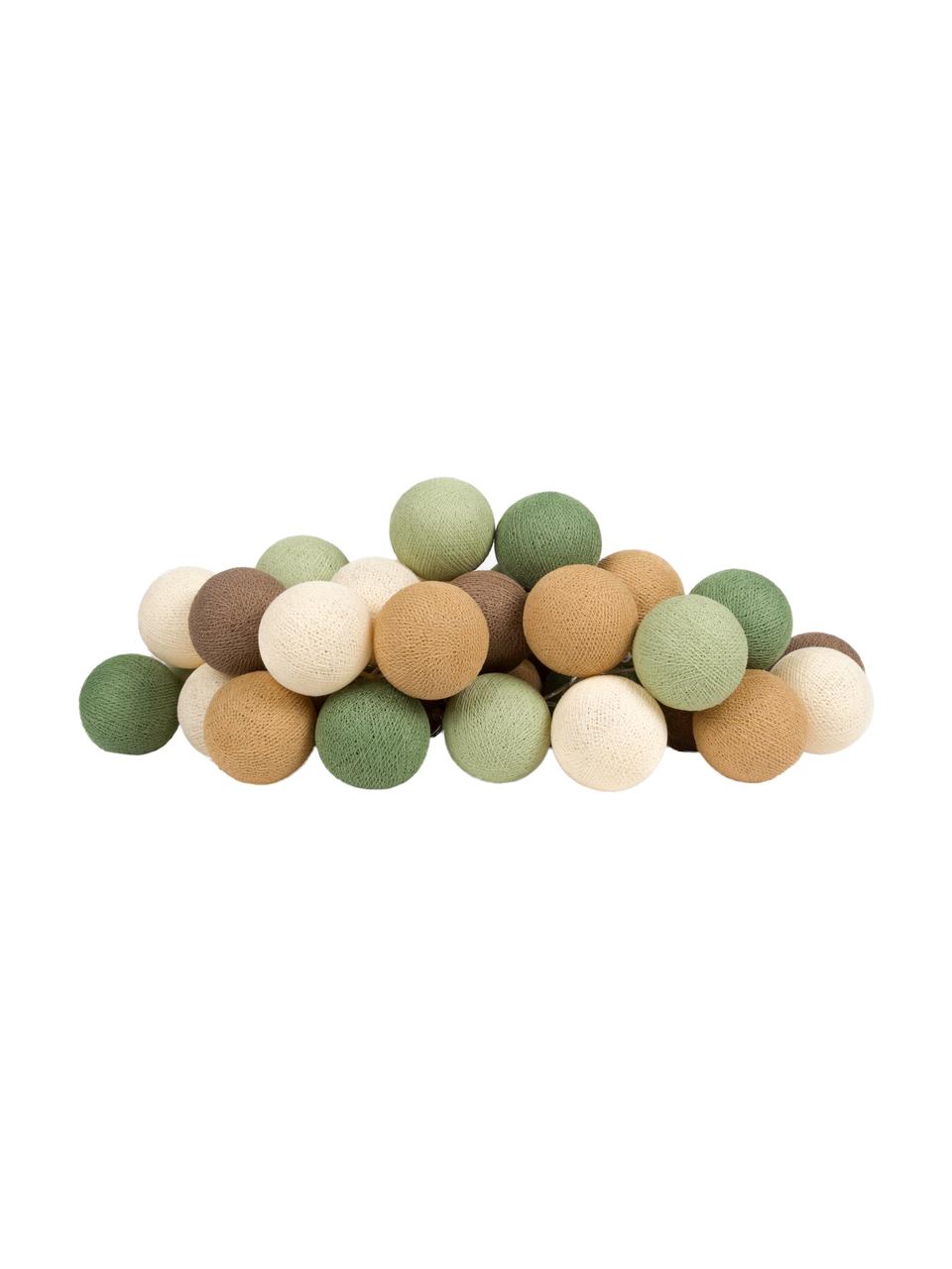 Guirlande lumineuse LED Colorain, 378 cm, 20 lampions, Beige, tons bruns, tons verts, long. 378 cm