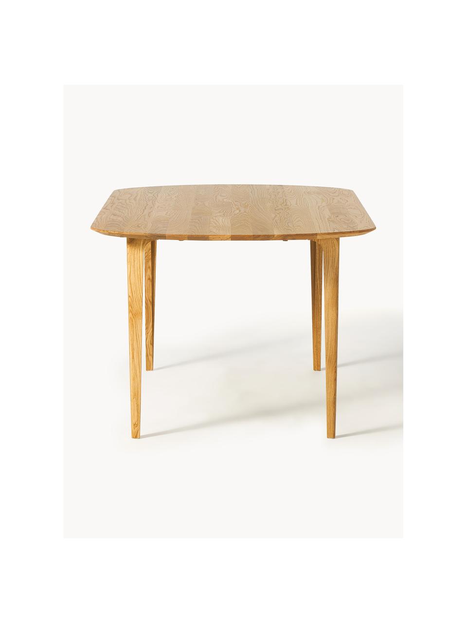 Table ovale en chêne massif Archie, 200 x 100 cm, Bois de chêne massif, huilé
Ce produit est fabriqué à partir de bois certifié FSC® issu du développement durable, Chêne, huilé, larg. 200 x prof. 100 cm