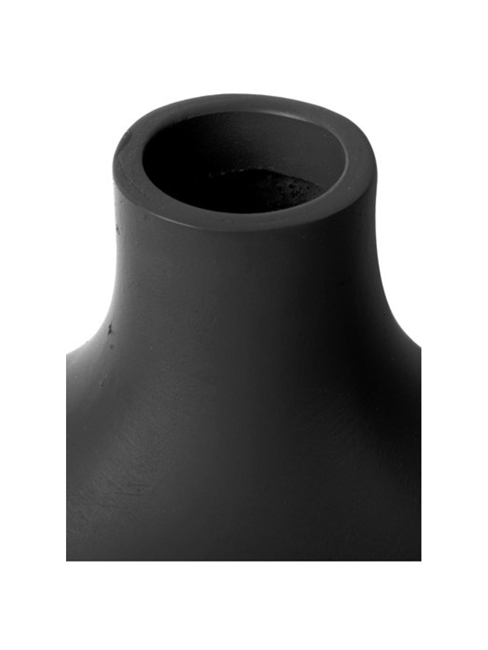 Váza v organickém tvaru Organic Curves, Polyresin, Černá, Š 18 cm, V 21 cm