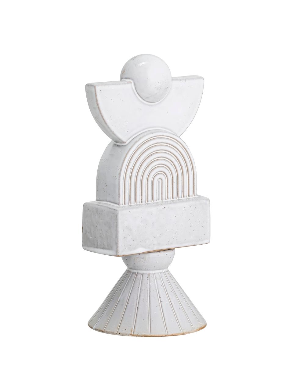 Oggetto decorativo Myio, Gres, Bianco, Larg. 14 x Alt. 27 cm