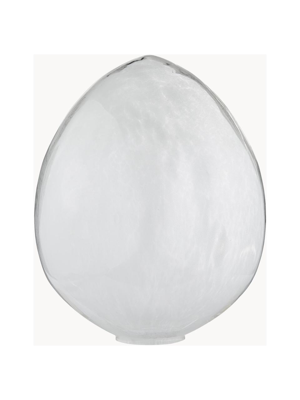Pieza decorativa huevo artesanal de vidrio Murina, Vidrio, Transparente, Ø 22 x Al 30 cm