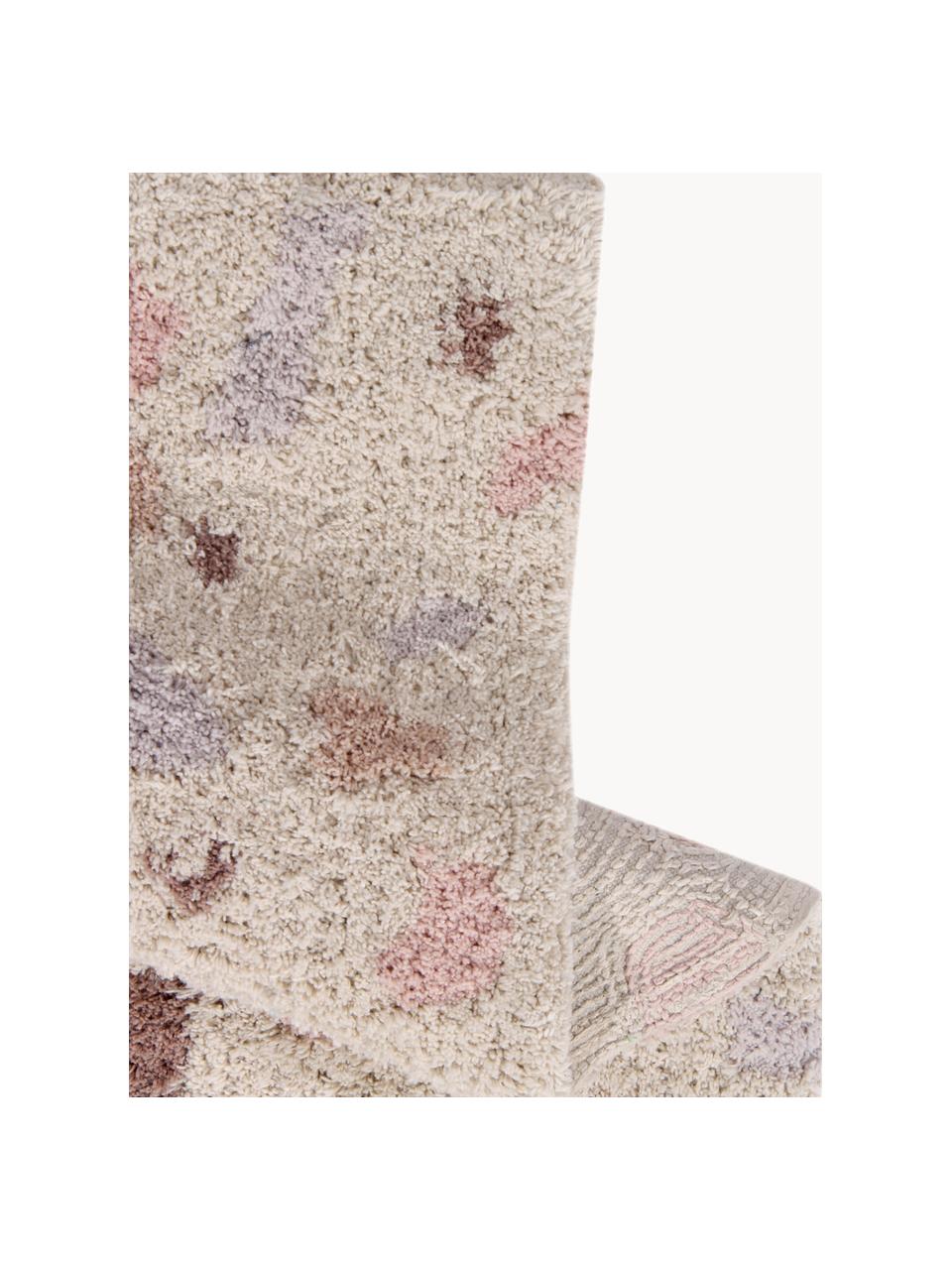 Tappeto per bambini fatto a mano Terrazzo, lavabile, Retro: 100% cotone, Pesca, tonalità rosa, Larg. 140 x Lung. 200 cm (taglia M)