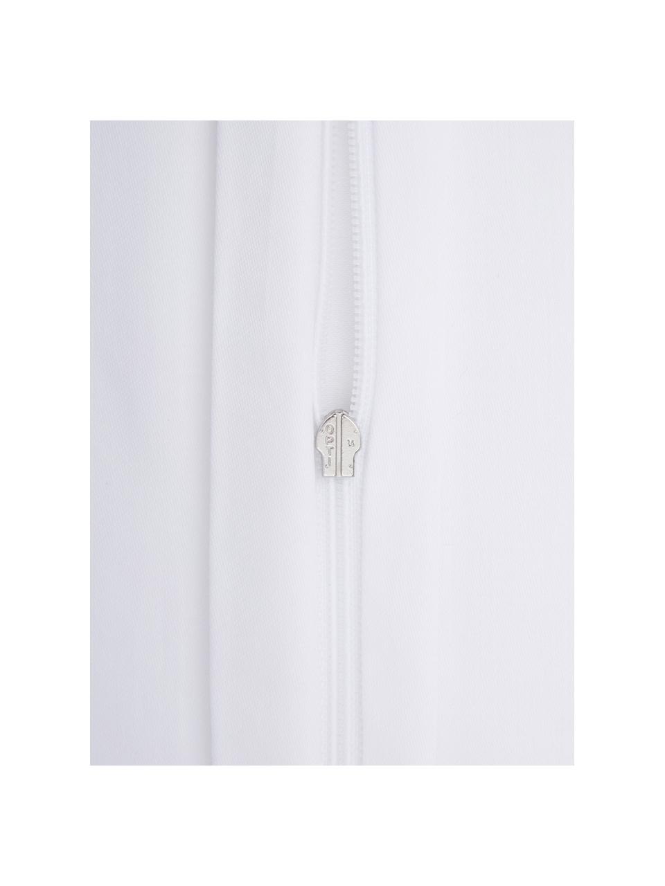 Mako-Satin Bettwäsche Marco in Weiß, Webart: Mako-Satin Fadendichte 21, Weiß, 155 x 220 cm + 1 Kissen 80 x 80 cm