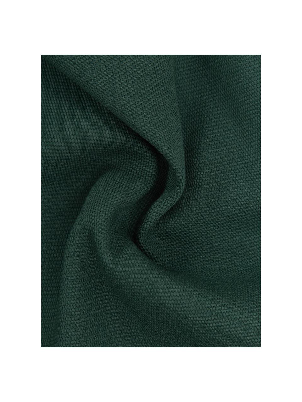 Bavlněný povlak na polštář s lemem Mads, 100 % bavlna, Tmavě zelená, Š 40 cm, D 40 cm