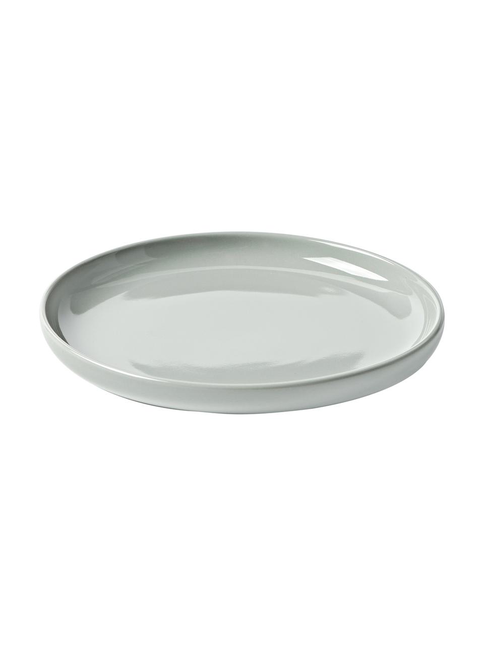 Porcelánové dezertní talíře Nessa, 4 ks, Vysoce kvalitní porcelán, Světle šedá, Š 19 cm, V 3 cm
