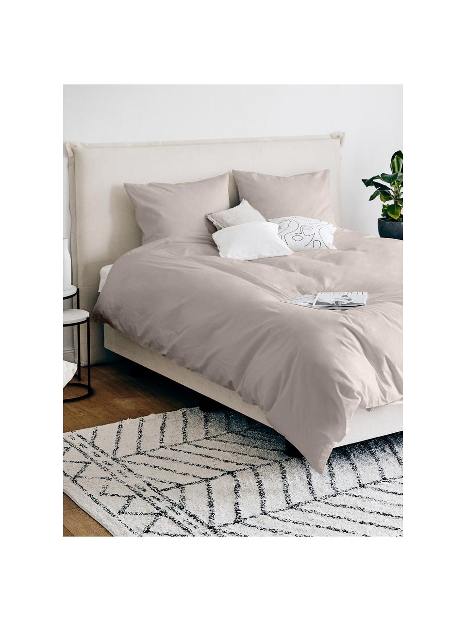 Funda nórdica de satén Comfort, Gris pardo, Cama 90 cm (150 x 200 cm)