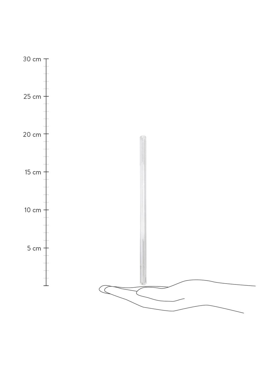 Set de pajitas de vidrio Long Drink, 4 uds., con cepillo, Vidrio de borosilicato, Transparente, L 20 cm