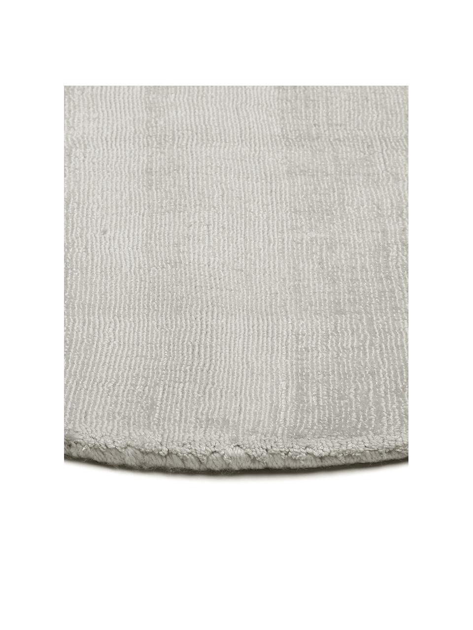 Ručně tkaný kulatý viskózový koberec Jane, Greige, Ø 300 cm (velikost XL)