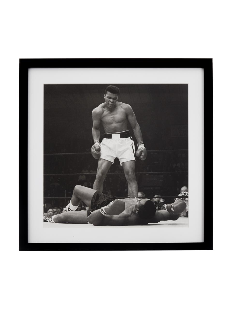 Gerahmter Digitaldruck Moh.Ali, Bild: Digitaldruck, Rahmen: Kunststoff, Front: Glas, Muhammad Ali, B 40 x H 40 cm