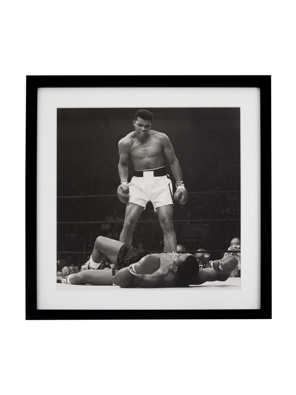 Gerahmter Digitaldruck Moh.Ali, Bild: Digitaldruck, Rahmen: Kunststoff, Front: Glas, Muhammad Ali, B 40 x H 40 cm