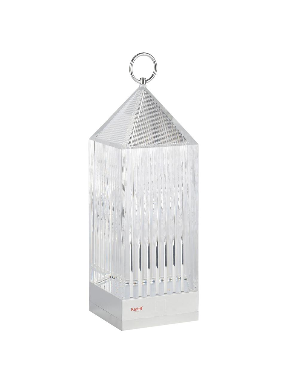 Lámpara de mesa recargable para exterior Lantern, portátil, Plástico, Plateado, An 10 x Al 31 cm