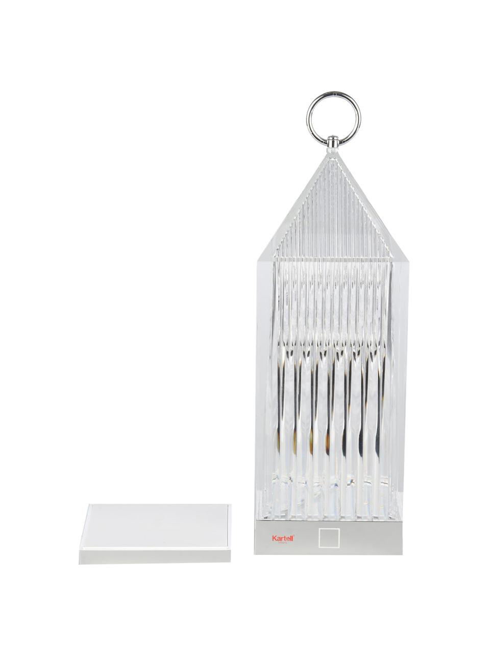 Lámpara de mesa recargable para exterior Lantern, portátil, Plástico, Plateado, An 10 x Al 31 cm