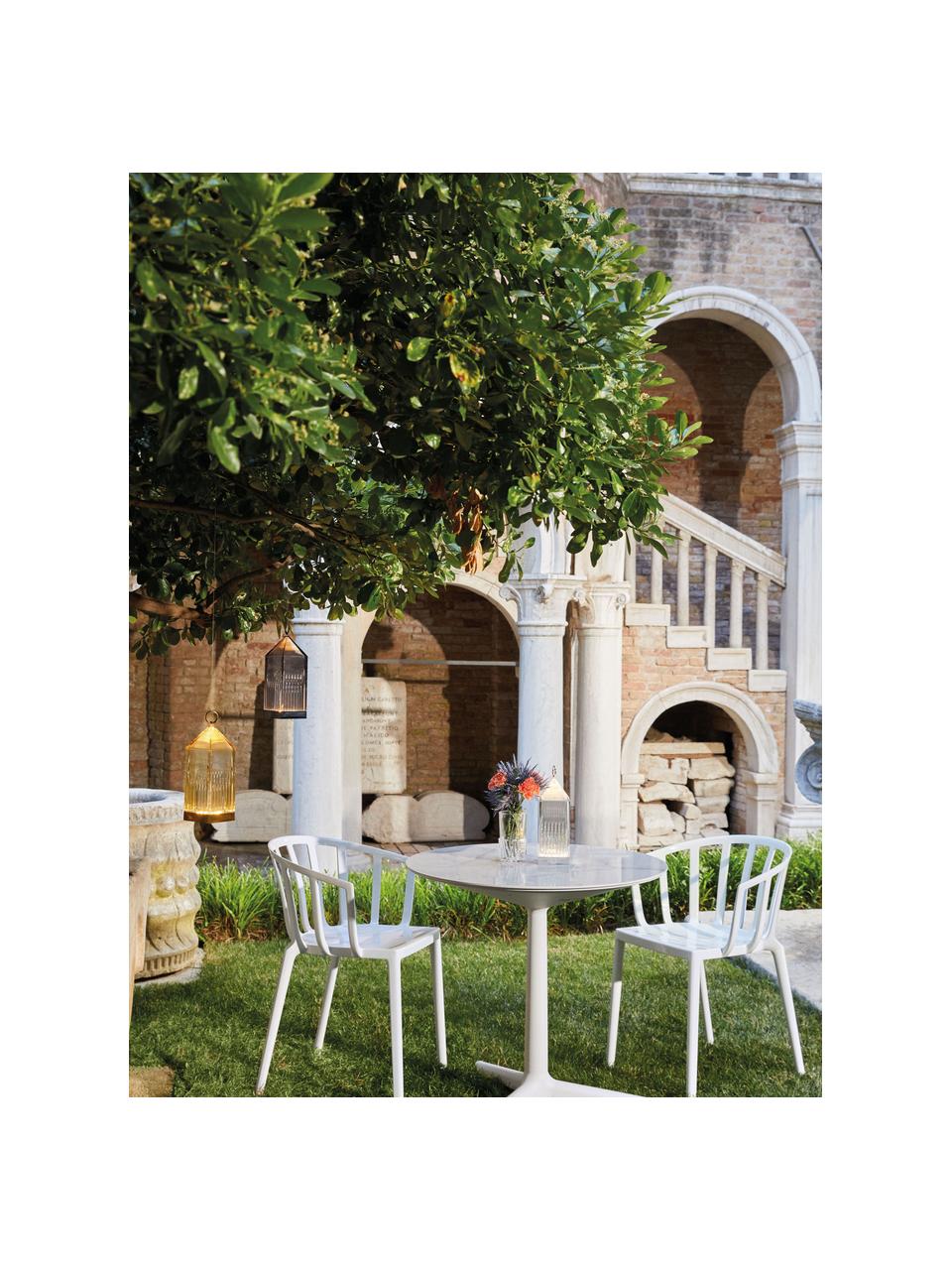 Lámpara de mesa recargable para exterior Lantern, portátil, Plástico, Plateado, An 10 x Al 31 cm