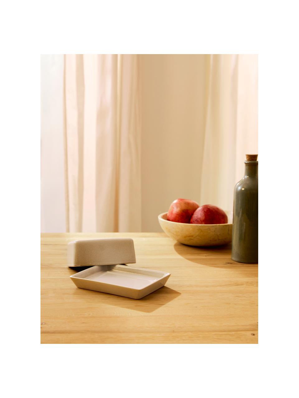 Burriera con smalto reattivo Saisons, Gres, Beige, Larg. 17 x Alt. 7 cm
