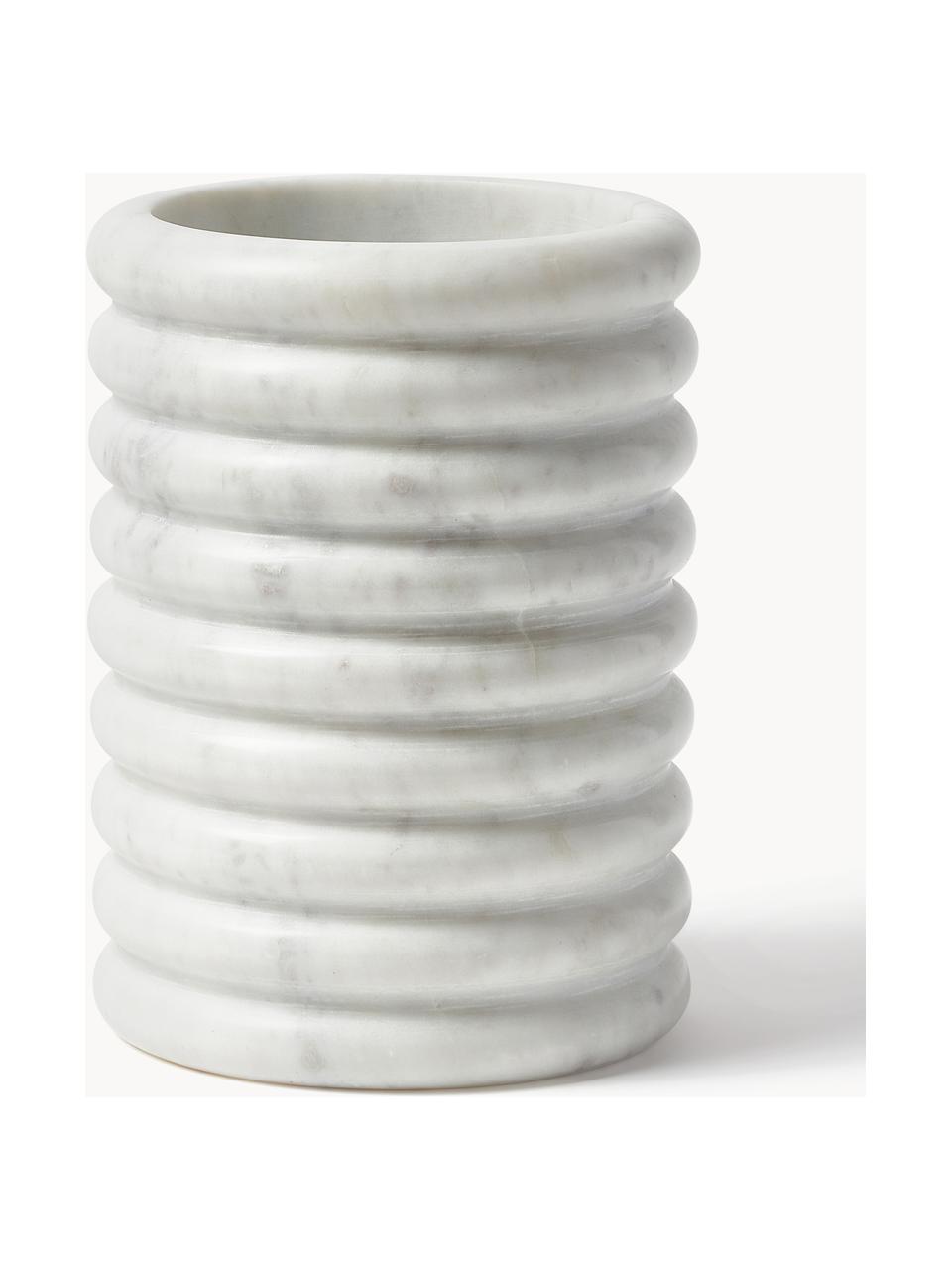 Refrigeratore per vino in marmo Zuri, Marmo, Bianco marmorizzato, Ø 14 x Alt. 19 cm
