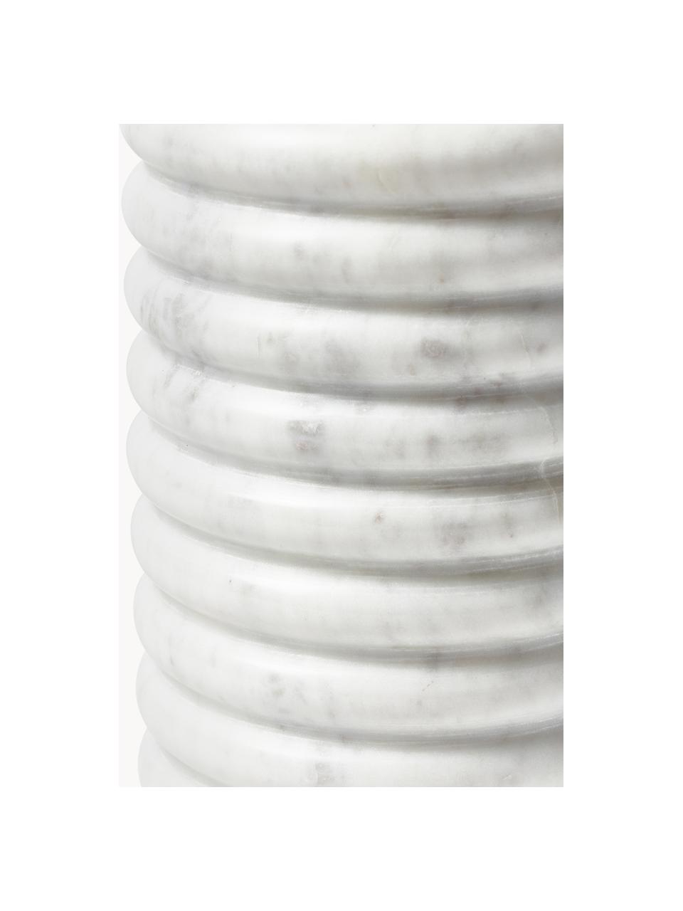Refrigeratore per vino in marmo Zuri, Marmo, Bianco marmorizzato, Ø 14 x Alt. 19 cm