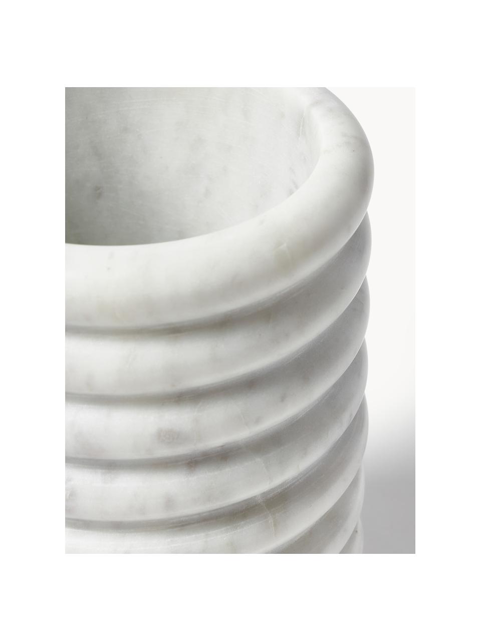 Marmor-Weinkühler Zuri, Marmor, Weiss, marmoriert, Ø 14 x H 19 cm