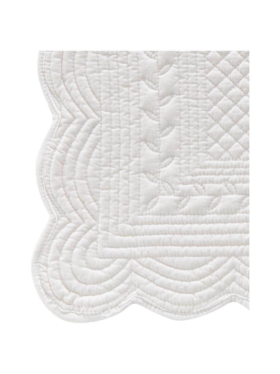 Podkładka z bawełny Boutis, 2 szt., 100% bawełna, Biały, S 34 x D 48 cm