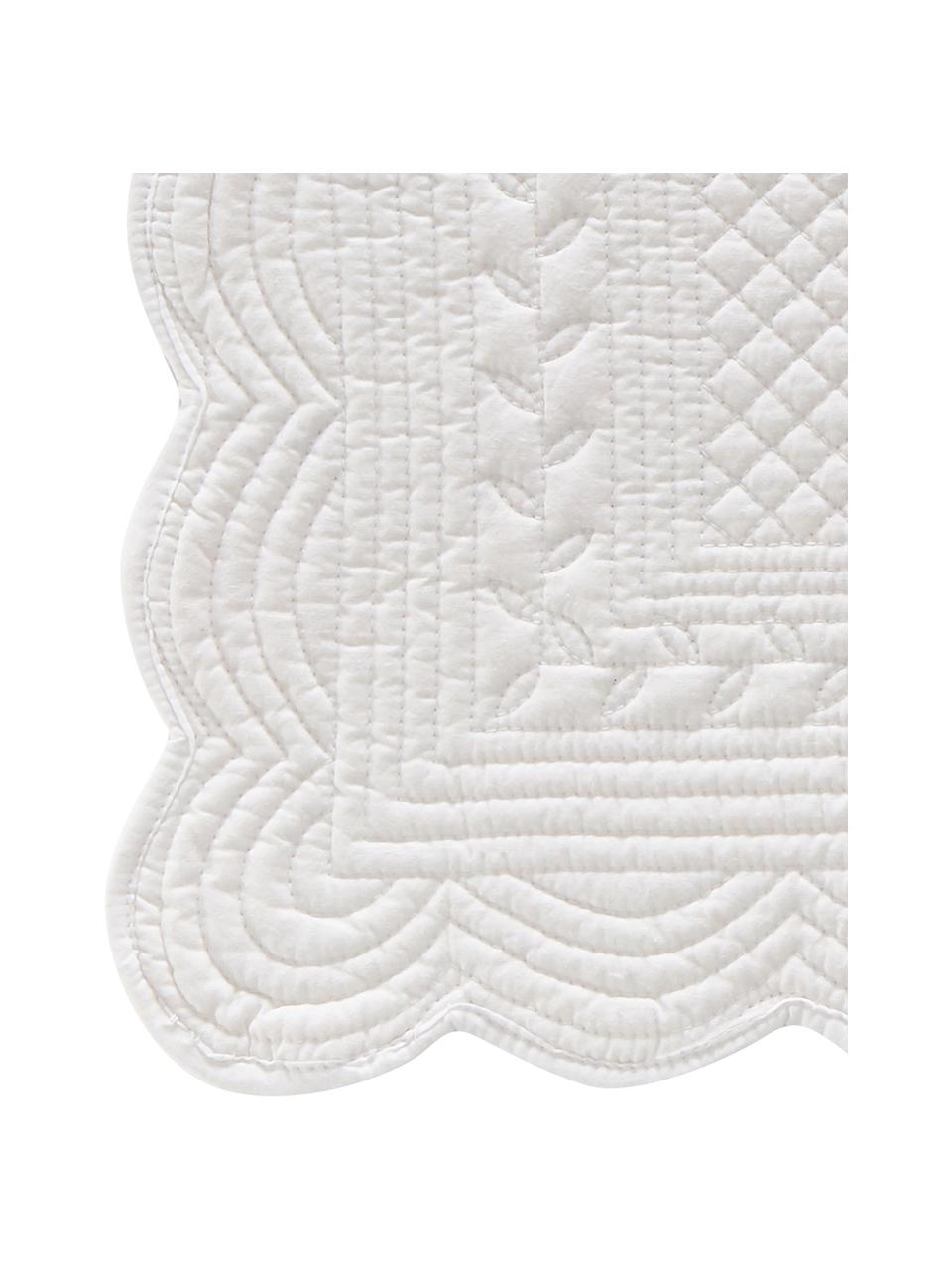 Tischsets Boutis, 2 Stück, 100% Baumwolle, Weiß, B 34 x L 48 cm