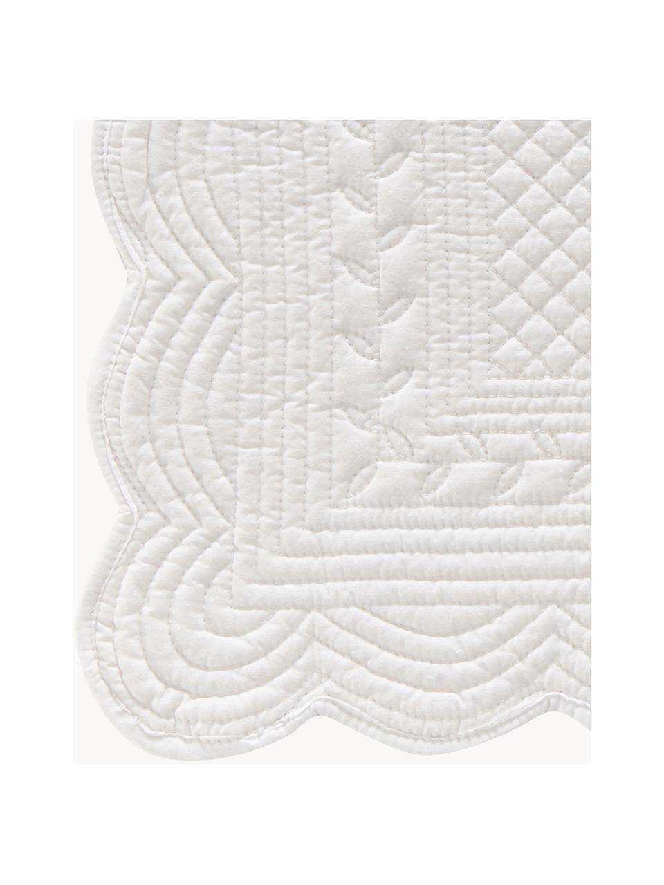 Manteles individuales Boutis, 2 uds., 100% algodón, Blanco, An 34 x L 48 cm