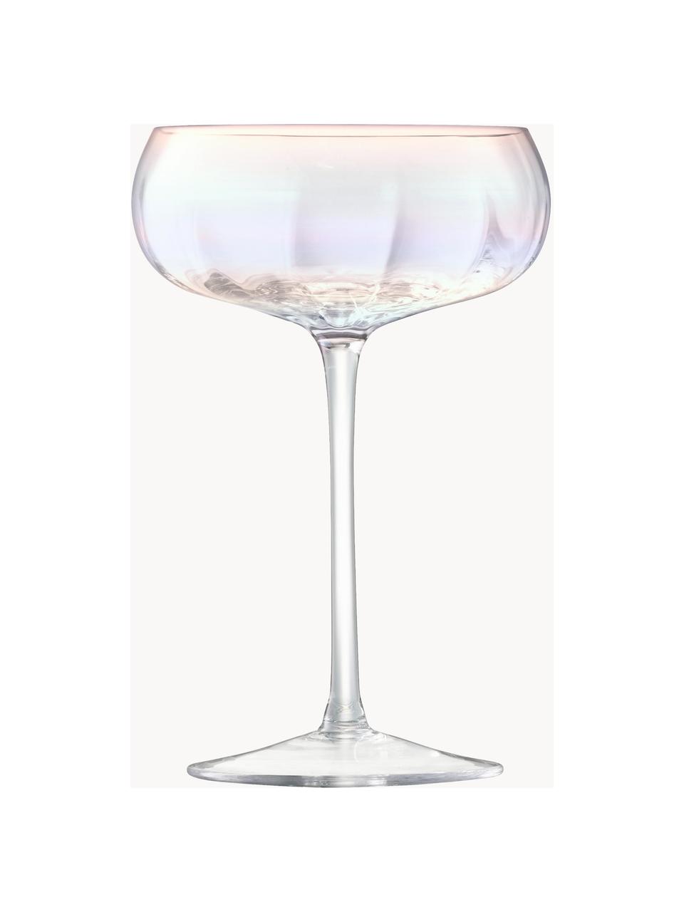 Coupes à champagne irisées, soufflées bouche Pearl, 2 pièces, Verre, Transparent, irisé, Ø 11 x haut. 16 cm, 300 ml