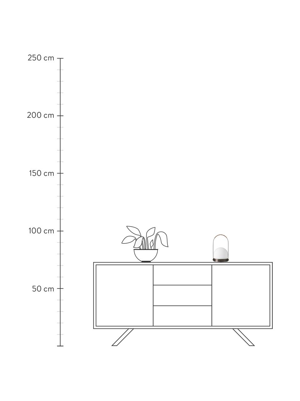 Lampa stołowa z funkcją przyciemniania Bubo, Stelaż: metal malowany proszkowo, Biały, brązowy, Ø 14 x W 24 cm