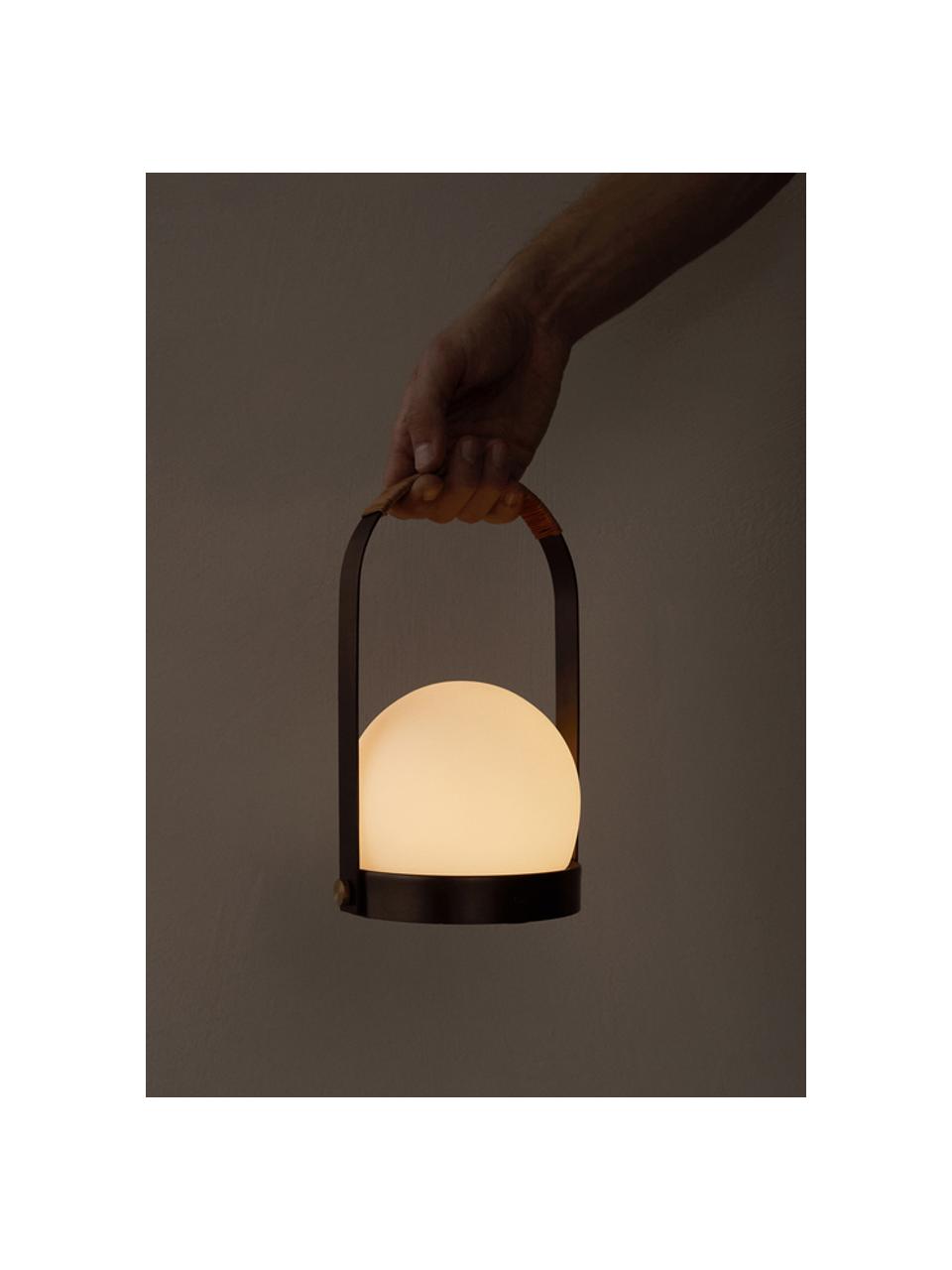 Stmievateľná stolová lampa s USB portom Bubo, Biela, hnedá, Ø 14 x V 24 cm