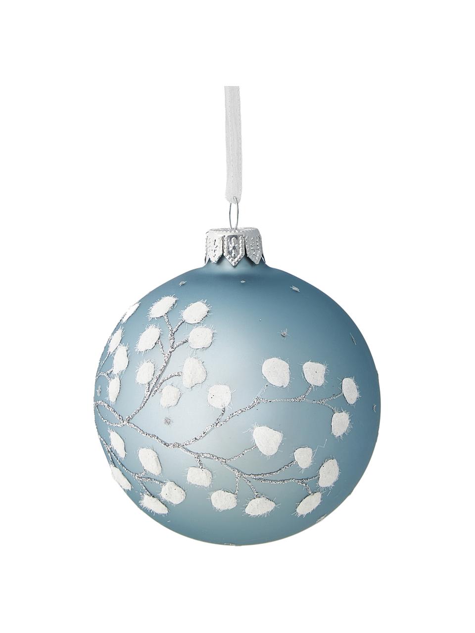toeter Laatste Mand Mondgeblazen kerstballen Snow Ø 8 cm, 6 stuks | Westwing